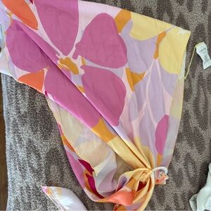 White Fox Boutique Floral Swim Coverup - Pink, Orange, Yellow